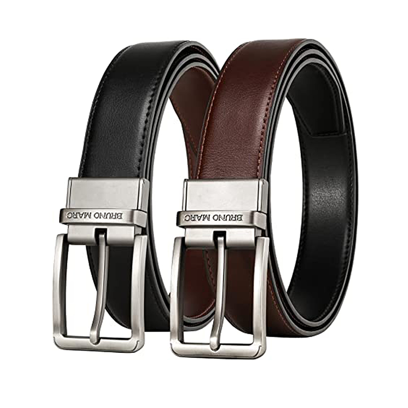 Men's Reversible Leather Belt in Black and BrownBruno Marc